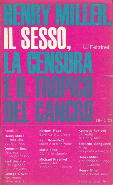IL SESSO, LA CENSURA E IL TROPICO DEL CANCRO