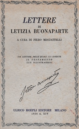 LETTERE DI LETIZIA BUONAPARTE