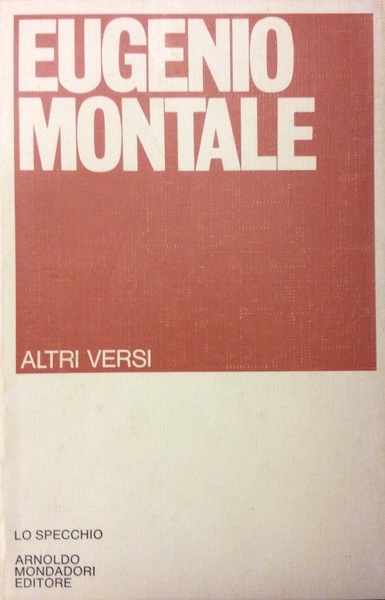 ALTRI VERSI E POESIE DISPERSE