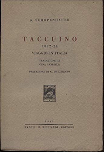 TACCUINO 1822-24. Viaggio in Italia