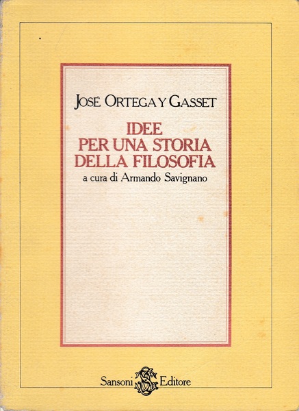 IDEE PER UNA STORIA DELLA FILOSOFIA