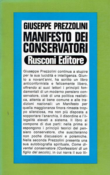 MANIFESTO DEI CONSERVATORI