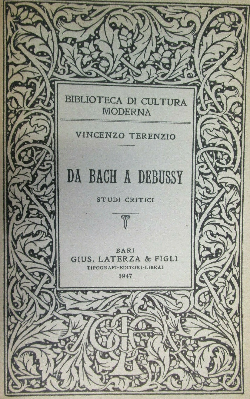 DA BACH A DEBUSSY. Studi critici