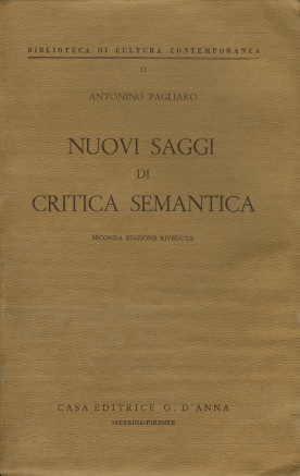 NUOVI SAGGI DI CRITICA SEMANTICA