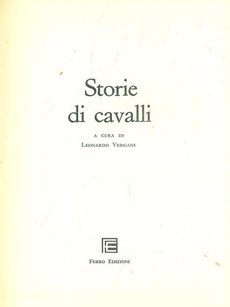 STORIE DI CAVALLI