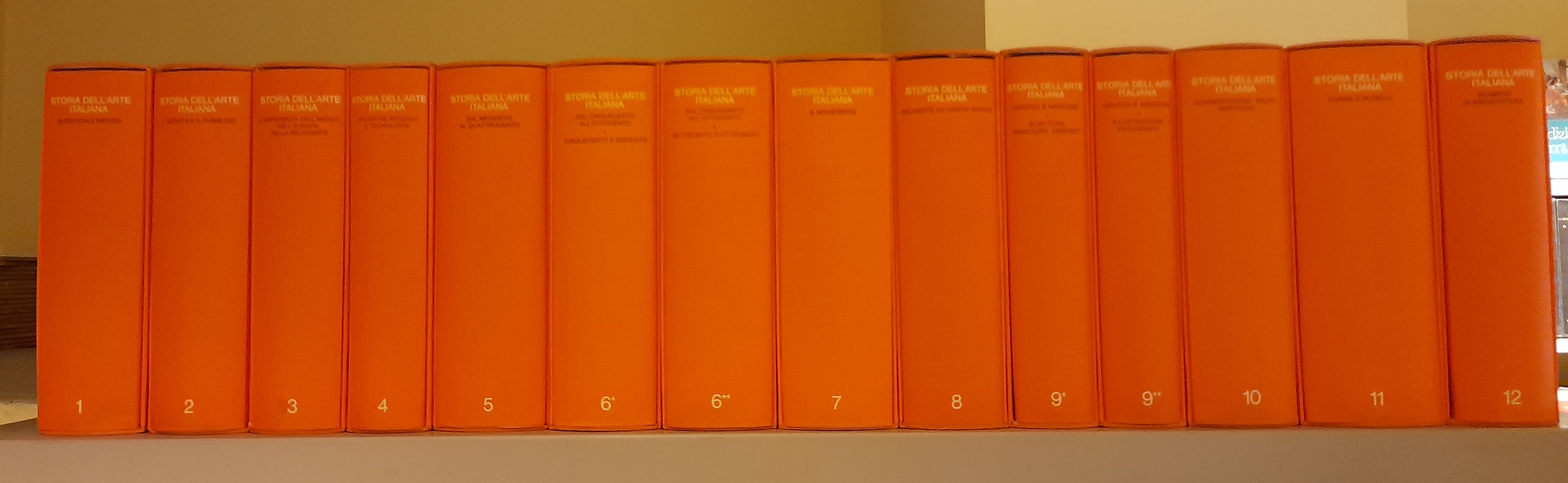 STORIA DELL'ARTE ITALIANA (12 volumi in 14 tomi)