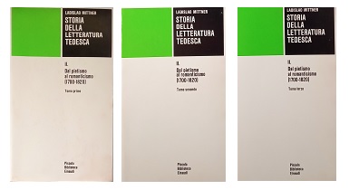 STORIA DELLA LETTERATURA TEDESCA. II. Dal pietismo al romanticismo (1700-1820). (3 Volumi)